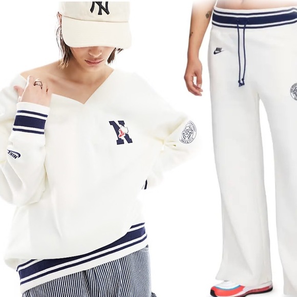 Nike Pants - Nike Phoenix Fleece Women's Wide Leg Pants And Sweater Matching Set